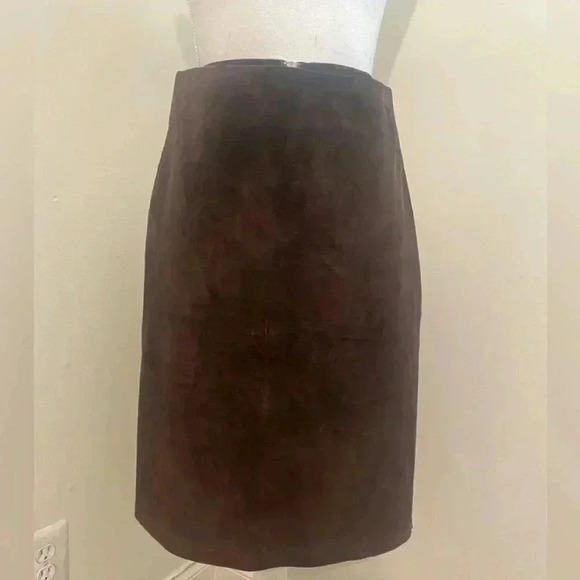 Gap Suede Brown Pencil Skirt, size 4 - Picture 1 of 7
